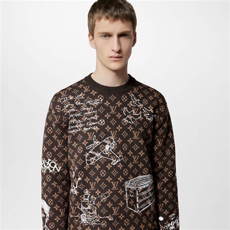 louis vuitton monogram crew neck|Louis Vuitton sweater bag.